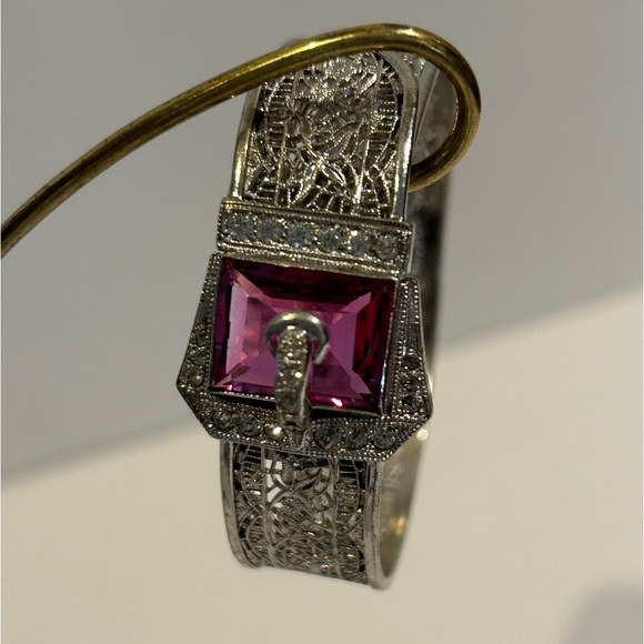 Antique Jewelry - Rare Art Deco Sterling Silver Bracelet